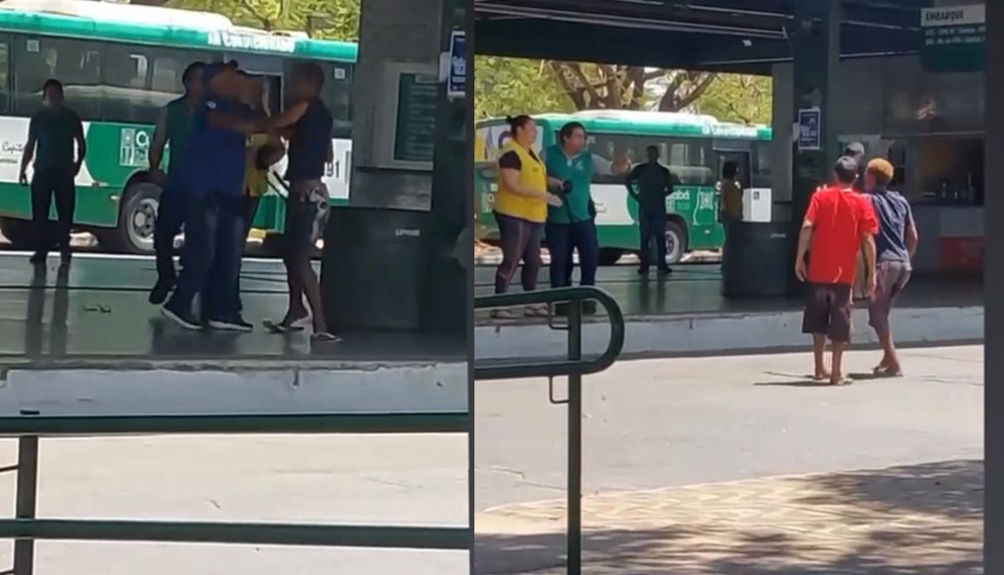 Motorista e Passageiro Trocam Socos no Terminal de Cuiabá