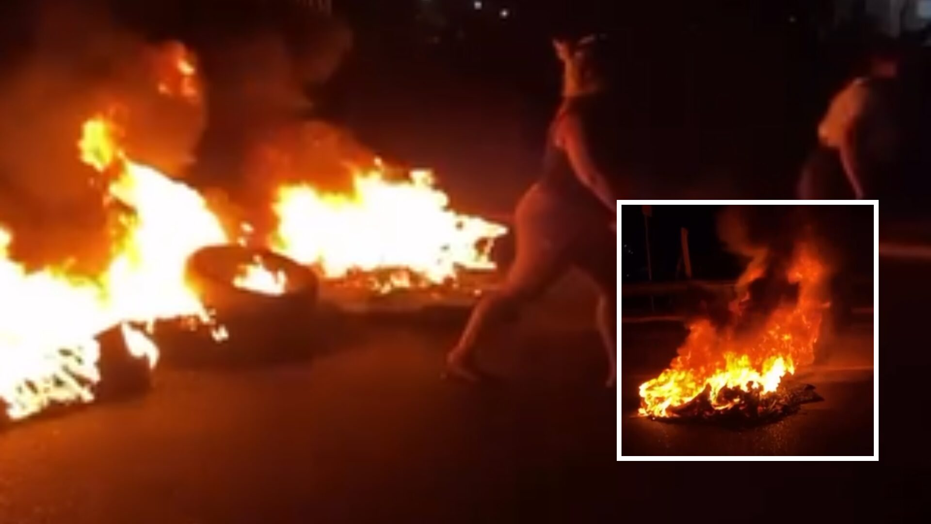 Moradores voltam a bloqueiar o Contorno Leste com pneus em chamas em Cuiabá; veja vídeo
