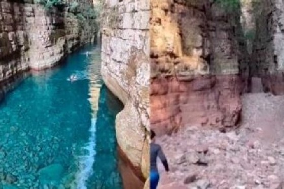 Seca histórica transforma o Cânion do Jatobá em deserto