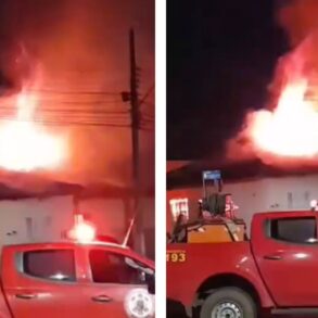 Incêndio consome residência em Primavera do Leste e mobiliza bombeiros