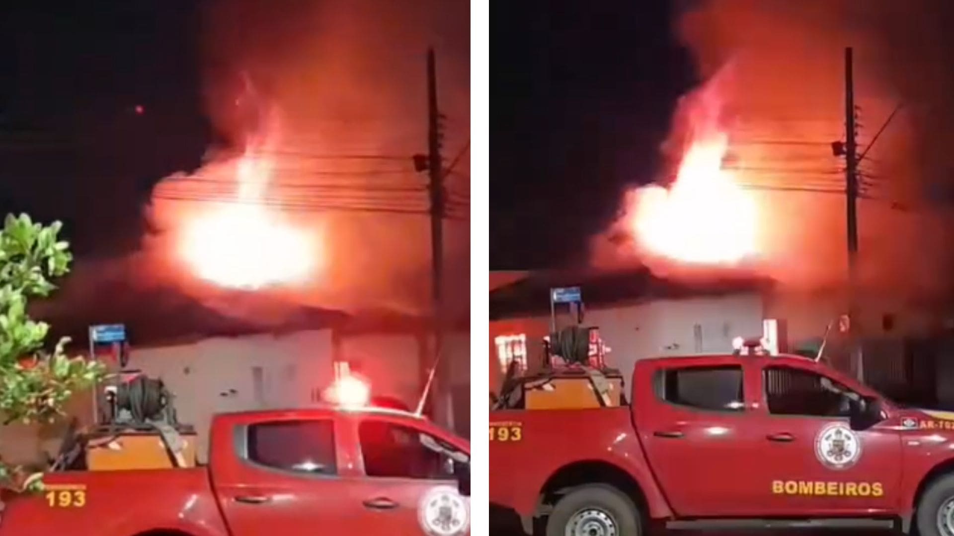 Incêndio consome residência em Primavera do Leste e mobiliza bombeiros