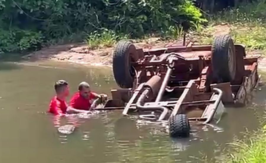 PM aposentado morre preso dentro de caminhonete em lagoa