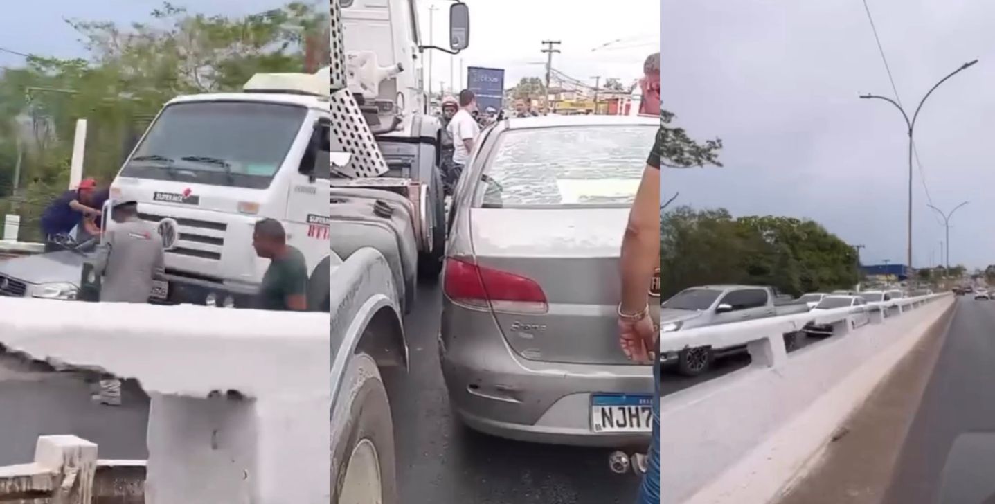 Acidente na Fernando Corrêa causa engarrafamento