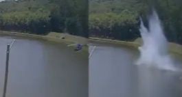 Imagens mostram queda de helicóptero no interior