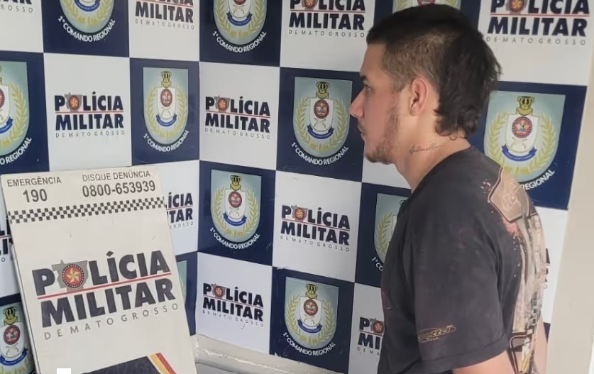 Homem tenta fugir após furtar quiosque em Cuiabá