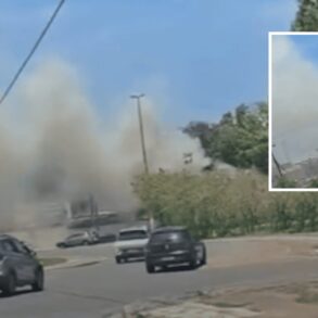 Galpão de antiga borracharia pega fogo na Avenida Jurumirim em Cuiabá; veja vídeo