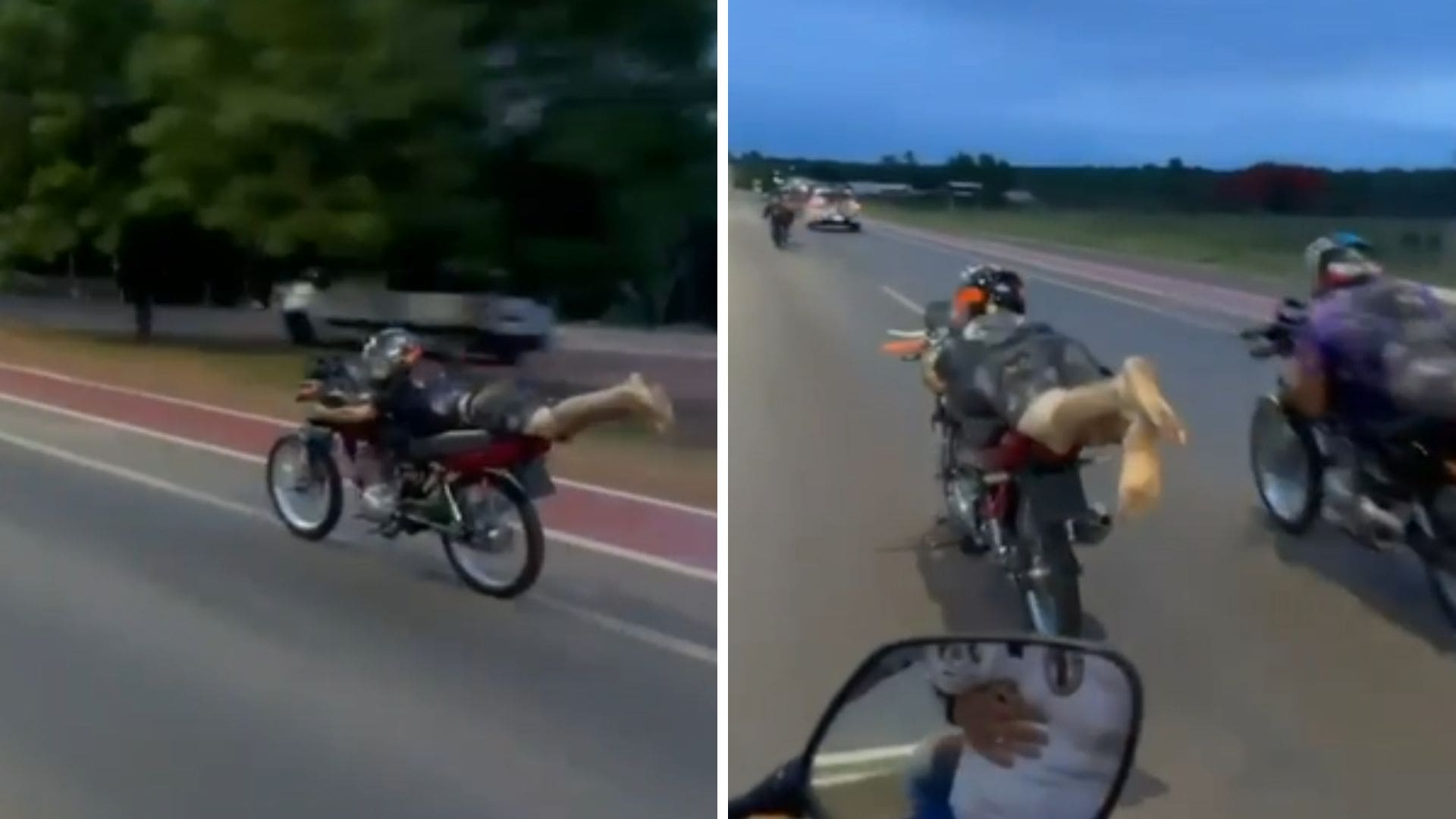 Jovens desafiam a morte ao realizar manobras arriscadas em motos na Emanuel Pinheiro; veja vídeo