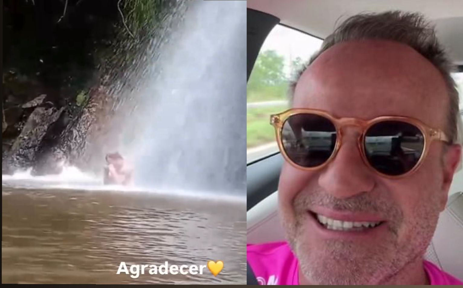 Barrichello se refresca na Chapada e anima fãs