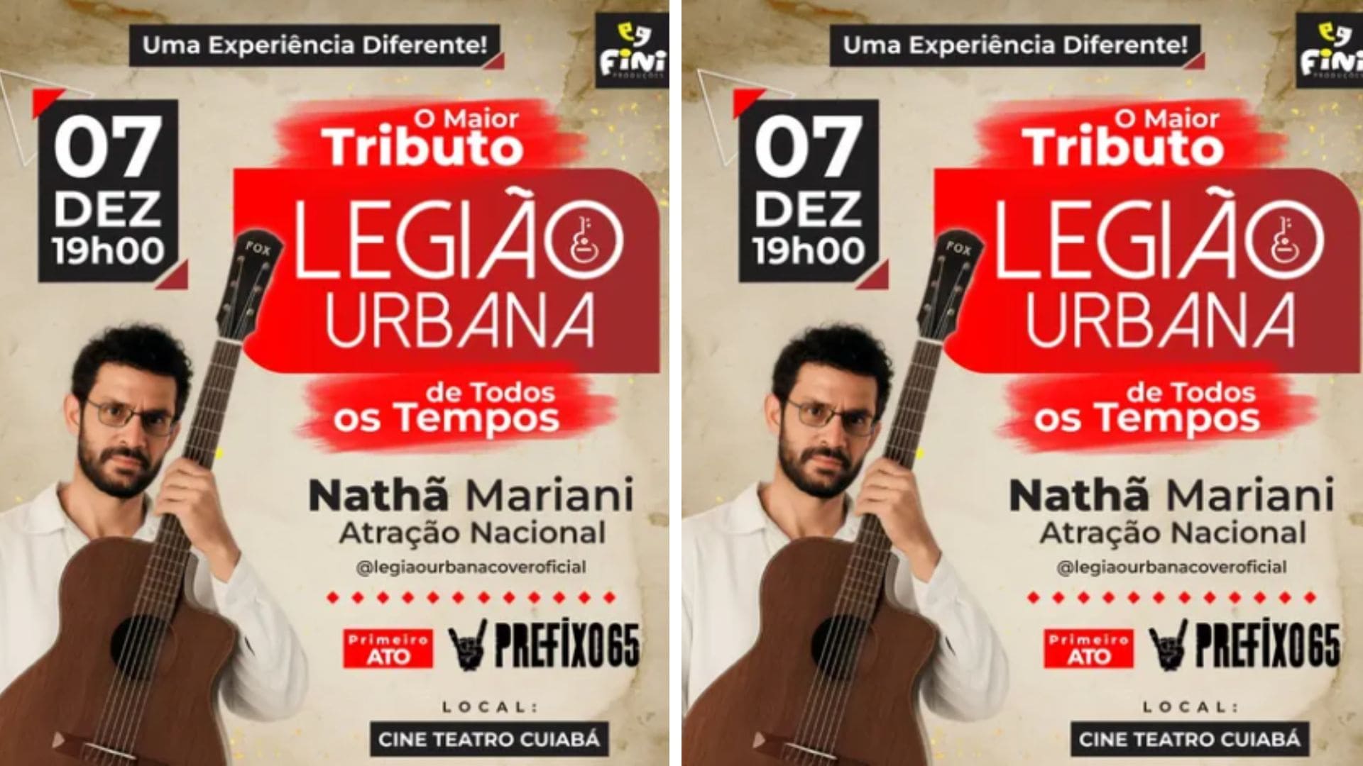 O maior tributo à Legião Urbana volta a Cuiabá e promete lotar o Cine Teatro