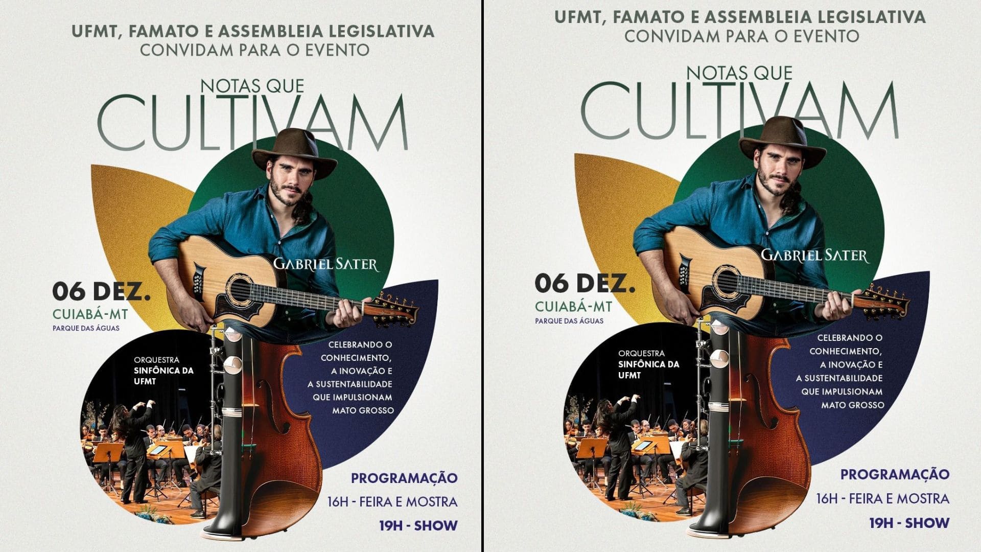 Gabriel Sater e Orquestra da UFMT unem música, cultura e tradição em concerto gratuito no Parque das Águas